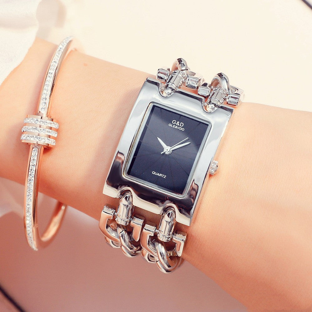 Two-Chain Explosion-Proof Quartz Watch Female Non-Mechanical Watch