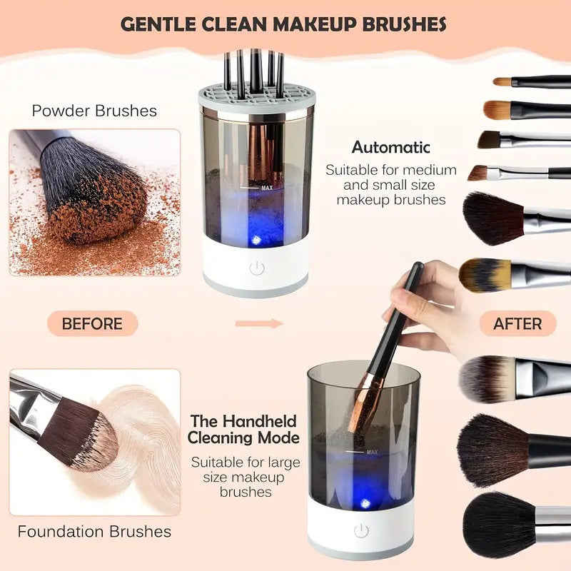 Makeup Brush Cleaner Automatic Rotating Makeup Brush Cleaner USB Portable