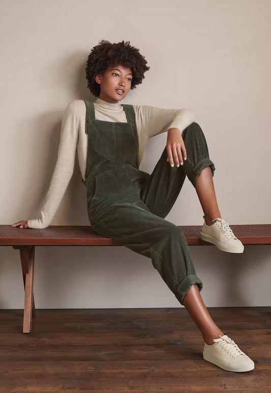 Corduroy Bib Overalls With Buttons And Pockets Fashion Casual Jumpsuit