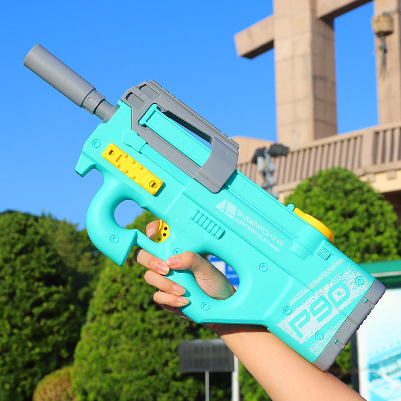 New P90 Electric Water Gun High-Tech Kids Toys Outdoor Beach Pool Large Capacity