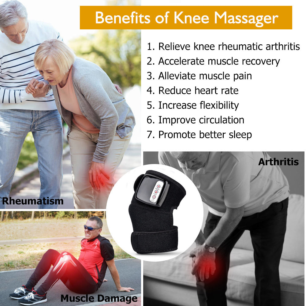 Electric Infrared Heating Knee Massager Wrap Elbow Joint Support Vibration Therapy Physiotherapy