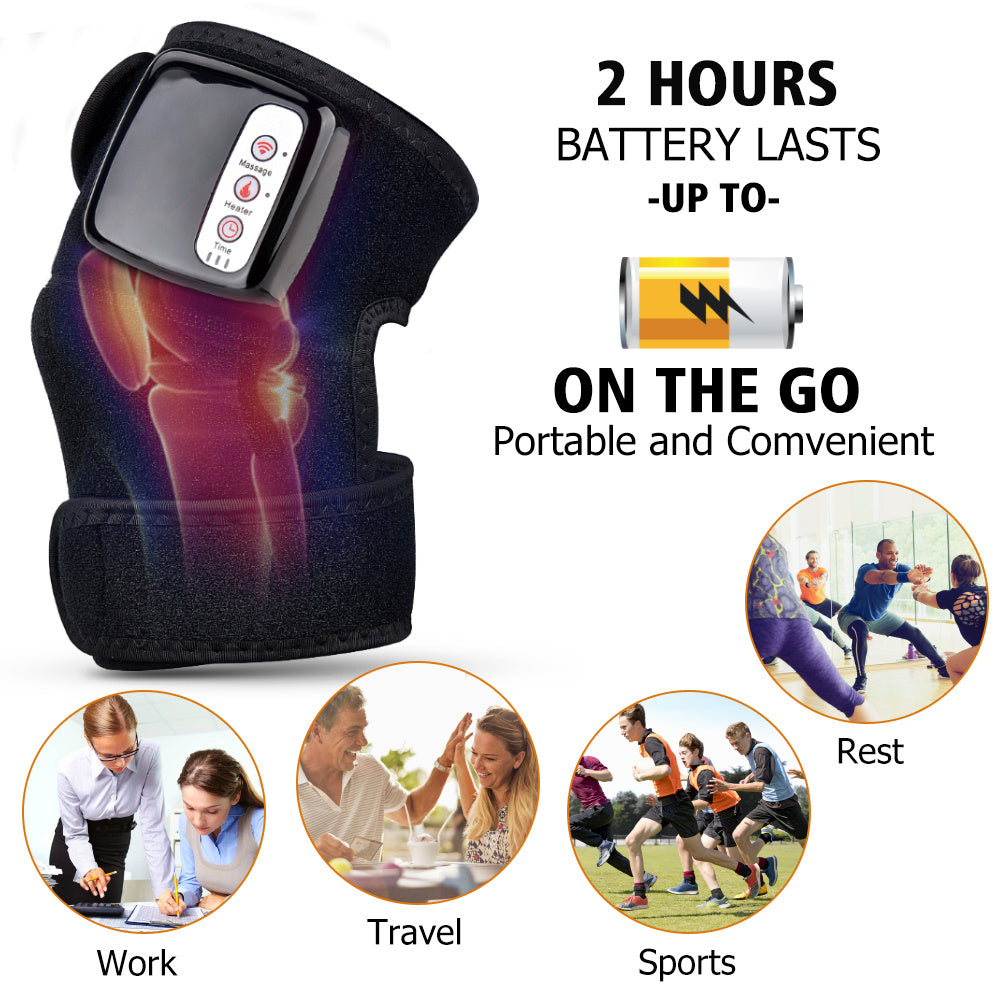Electric Infrared Heating Knee Massager Wrap Elbow Joint Support Vibration Therapy Physiotherapy