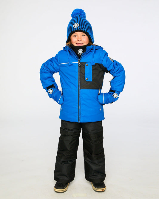 Two-Piece Play Snowsuit With Contrast Jacket Black-1