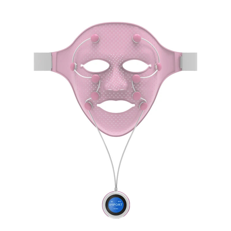Electric Massage Beauty Mask 3D Silicone Mask EMS Vibrating Facial Acupuncture Massager
