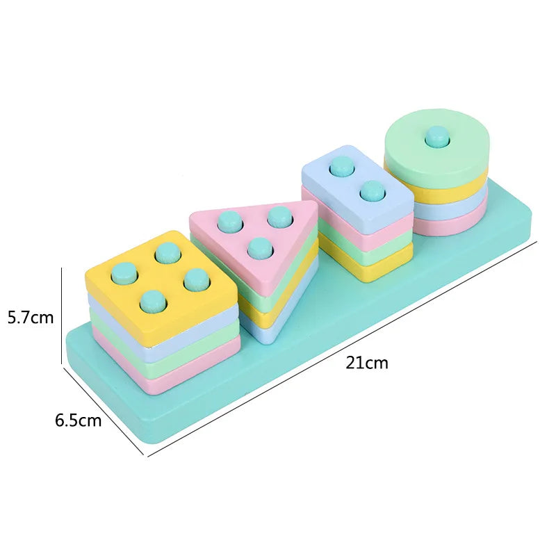 Montessori Baby Toys Kids 3D Wooden Puzzles Early Learning Baby Games Toys