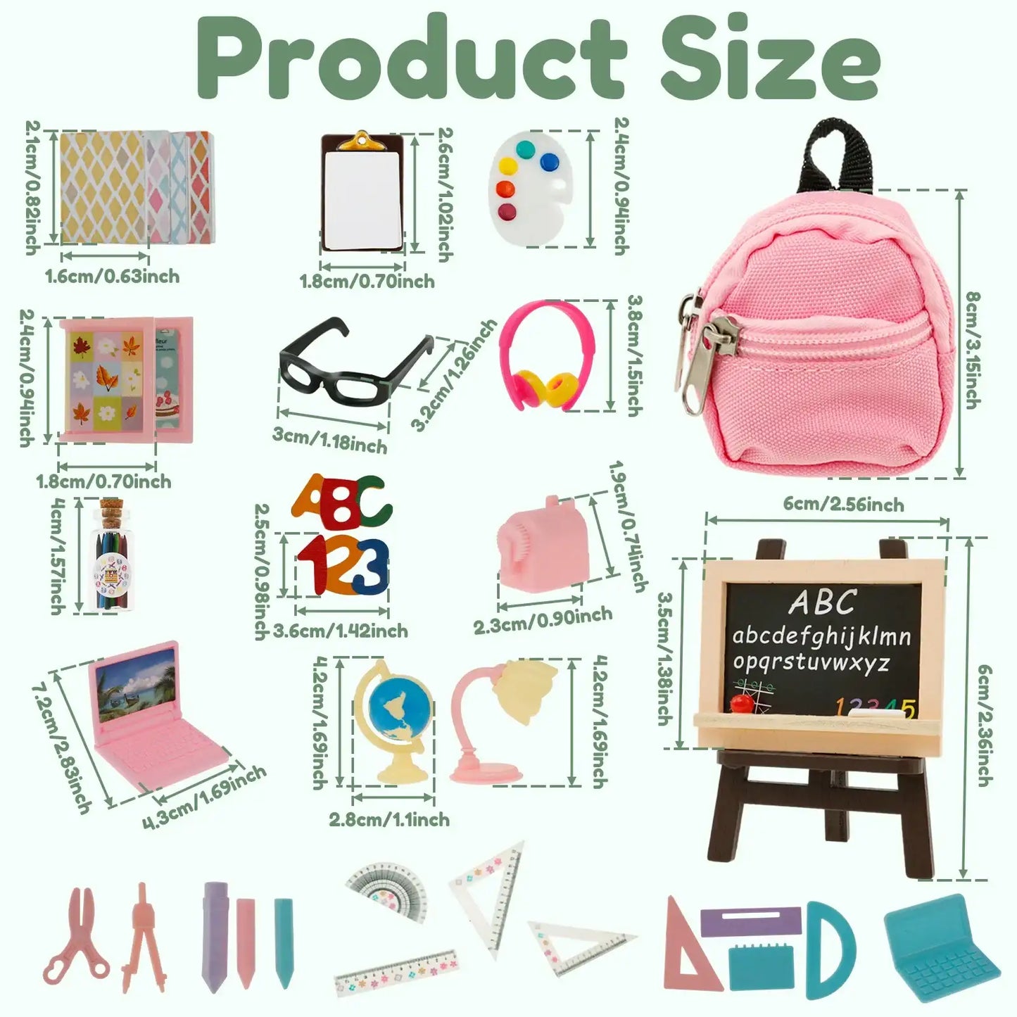 Mini Doll School Supplies