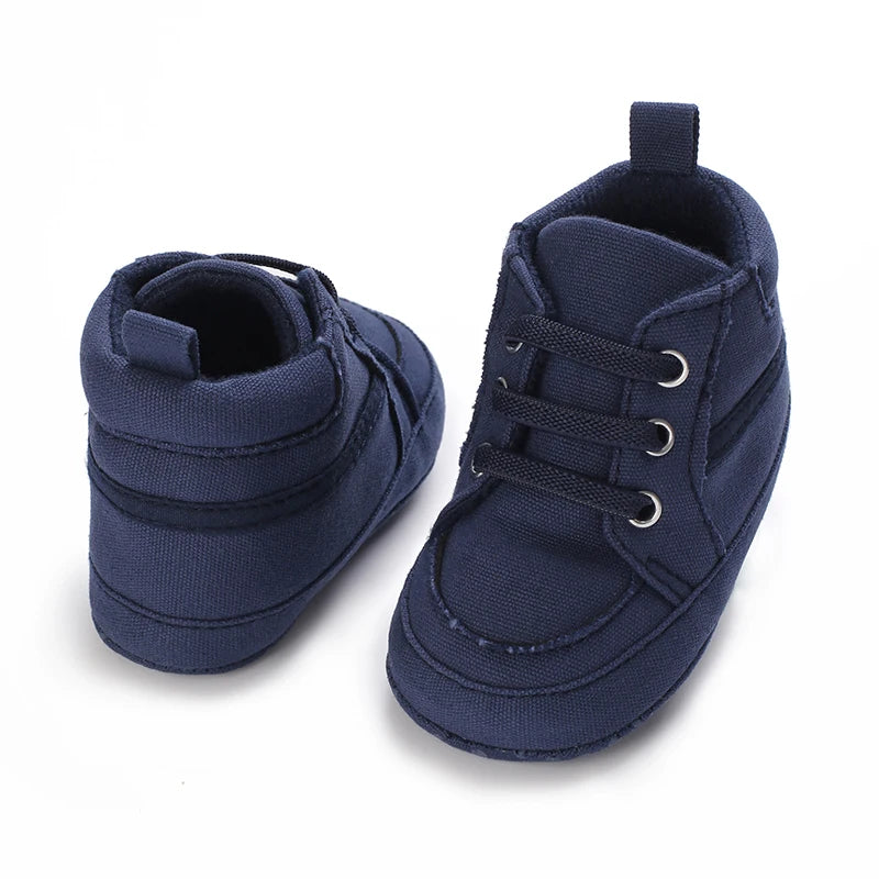 Baby Shoes Boys Girls High Top Casual Soft Sole Newborn Toddler Sports 0-18 Months