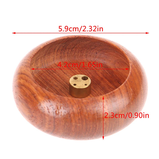 Wooden Bowl Type Mini Incense Holder Rosewood Incense Burner Stick Holder Bowl Shape