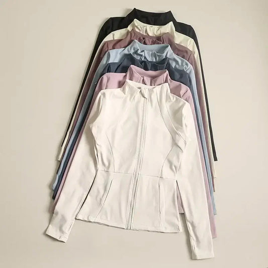 Yoga Clothes Windbreaker Sportswear Woman Running Long Sleeve Sweatshirt Sports Jackets