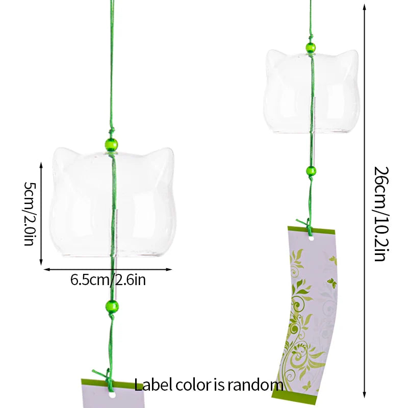 Japanese Style Wind Chimes Glass Decorative Wind Bell Garden Window Hanging Pendants