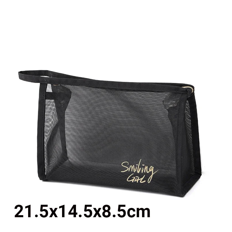 Black Mesh Makeup Bag