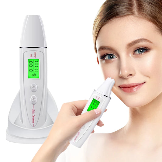 Face Skin Tester Portable Skin Analyzer Digital Aesthetic Moisture Tester Water Oil Monitor