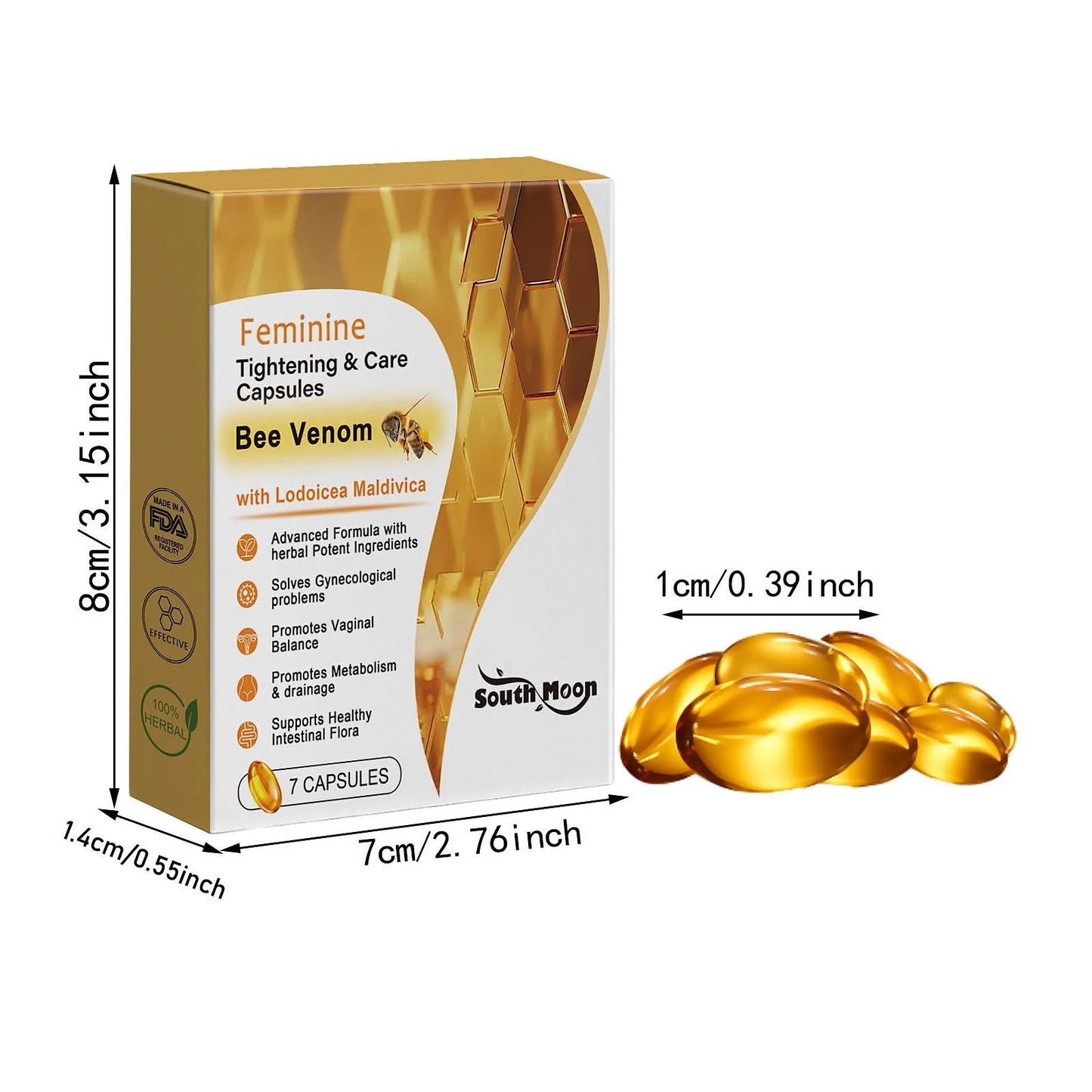 Bee Capsules Honey Bee Health Supplement Wellness Products Proteins Hormones