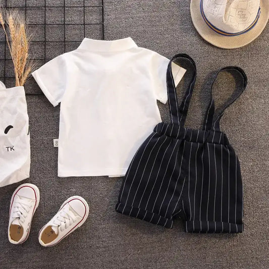 Boys Tee and Overalls Clothing Set