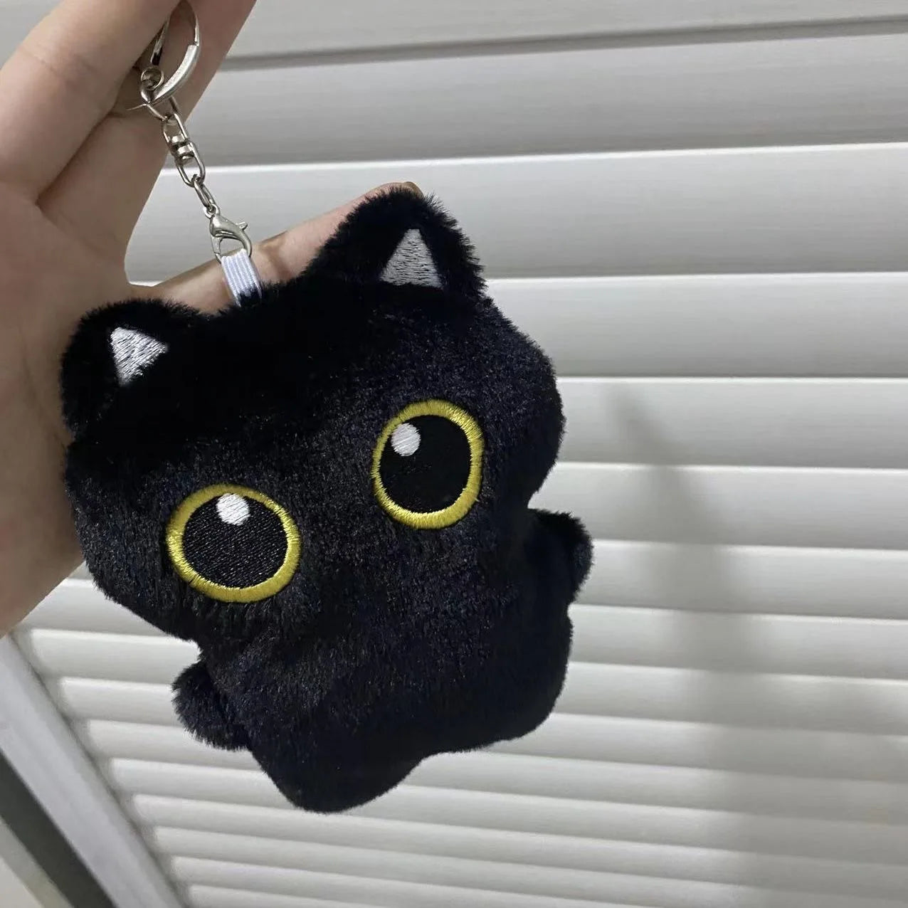 10cm Cute Black Cat plush toy Doll Small Pendant Cuddly Pillow Cushion Ins Black Cat Plush