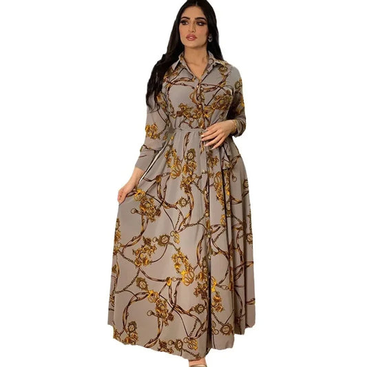 Women Elegant Long Shirt Dress
