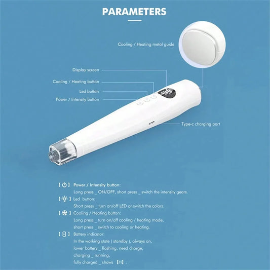 Hot And Cold Multi-Functional Beauty Instrument, Adjustable Gear Skin Tools, Home Portable Skin Care Instrument