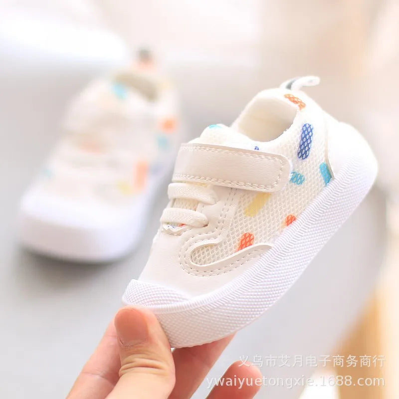Baby Shoes Mesh Breathable Sneakers Newborn Boys Girls Soft Sole Anti-slip First Walker