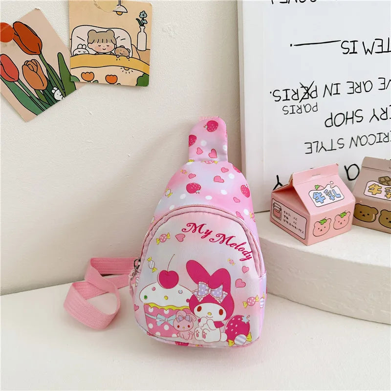 Sanrio Bag Cinnamoroll Bag Cartoon Shoulder Handbag Kuromi Kawaii Hello Kitty Chest Bags