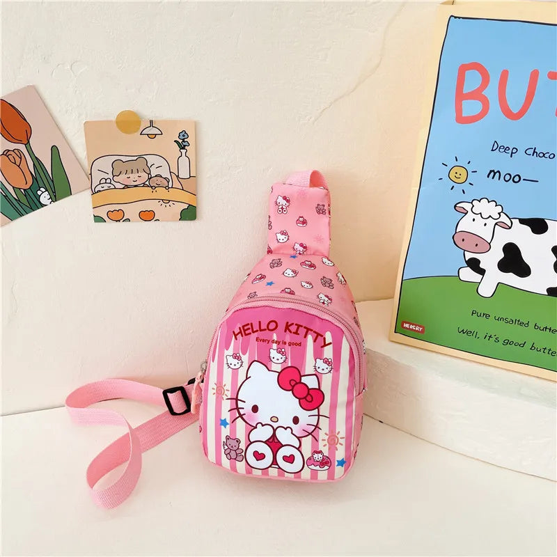 Sanrio Bag Cinnamoroll Bag Cartoon Shoulder Handbag Kuromi Kawaii Hello Kitty Chest Bags
