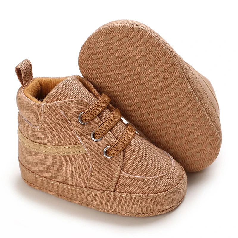 Baby Shoes Boys Girls High Top Casual Soft Sole Newborn Toddler Sports 0-18 Months