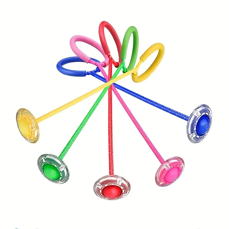 1Pc Children Flashing Jump Ring Sports Bouncing Ball Foldable Flashing Bouncing Ball