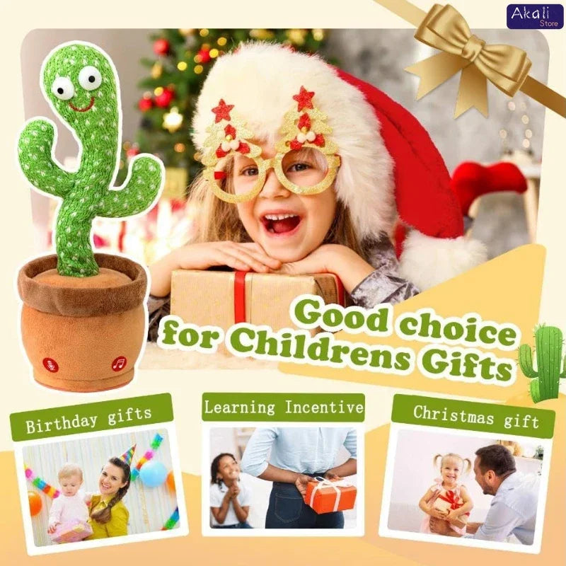 Talking Cactus Toy with LED 120 English Songs Singing Musical Toys
