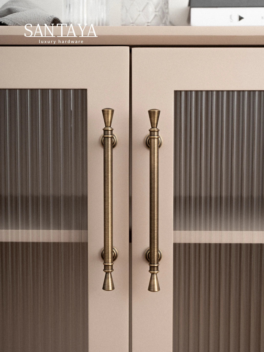 Solid Antique Brass Handle Furniture Handles Single Hole Pendant Drawer Knob T-Bar Kitchen Cabinet Pull Customizable