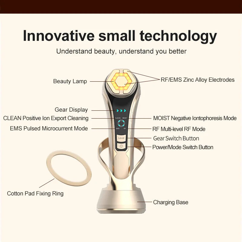 New Facial Lifting and Firming Rejuvenation RF Beauty device Home Face device EMS Microcurrent Beauty device Gift