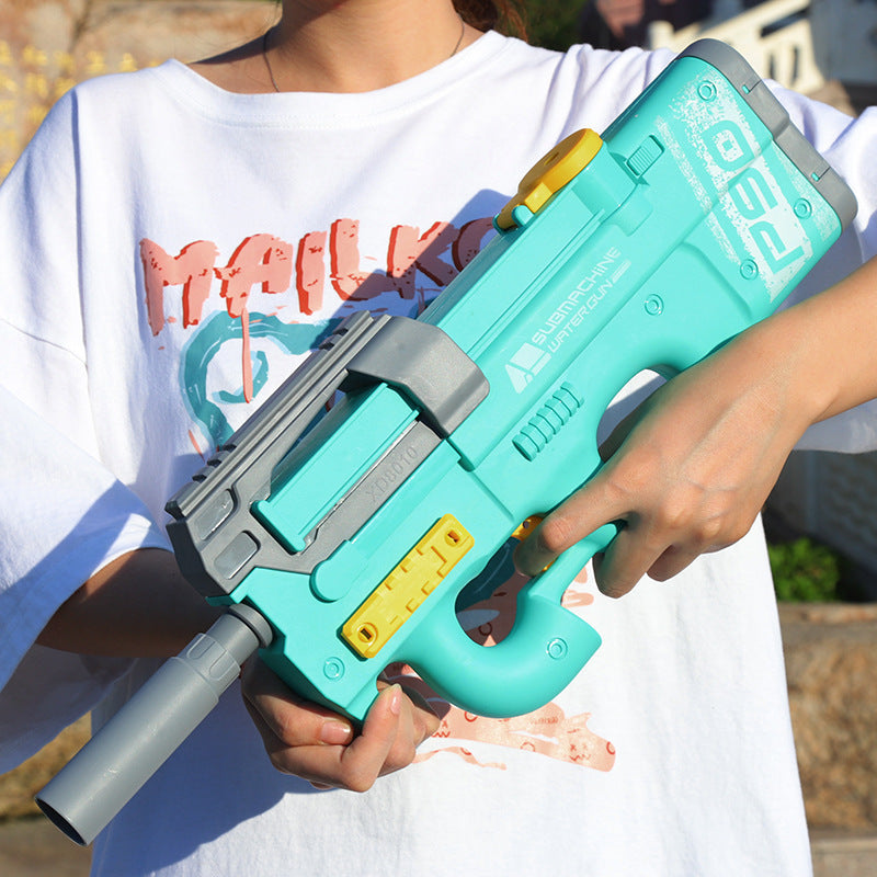 New P90 Electric Water Gun High-Tech Kids Toys Outdoor Beach Pool Large Capacity