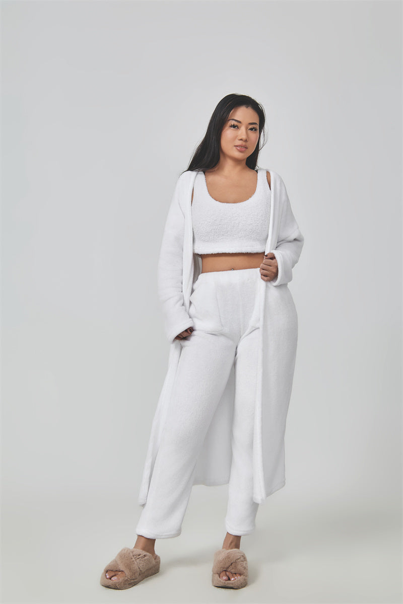 Cozy Pajama Set, 3 Piece Lounge Set, Cute Loungewear, Warm Suit Sets, Matching Set
