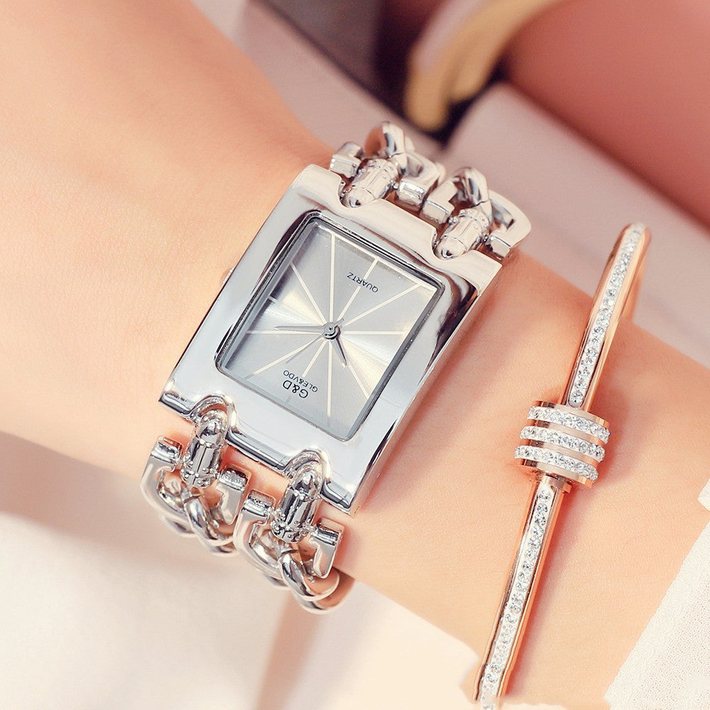 Two-Chain Explosion-Proof Quartz Watch Female Non-Mechanical Watch