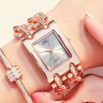 Two-Chain Explosion-Proof Quartz Watch Female Non-Mechanical Watch