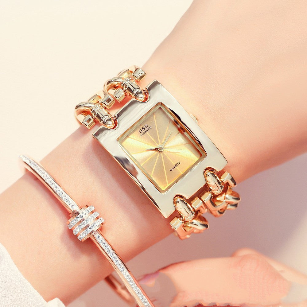 Two-Chain Explosion-Proof Quartz Watch Female Non-Mechanical Watch