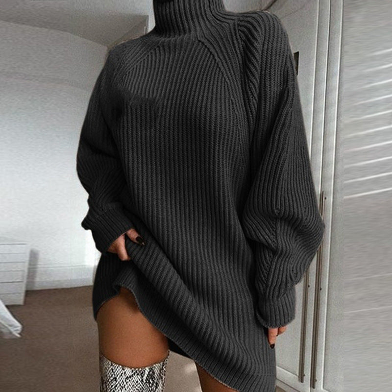 Women Turtleneck Sweater Dress