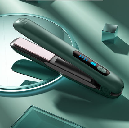 Wireless Hair Straightener Flat Iron Mini 2 IN 1 Roller USB 5000mAh Max 200 Degree Portable