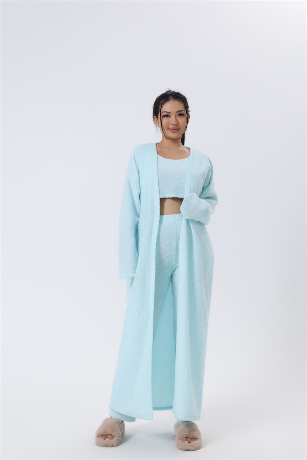 Cozy Pajama Set, 3 Piece Lounge Set, Cute Loungewear, Warm Suit Sets, Matching Set