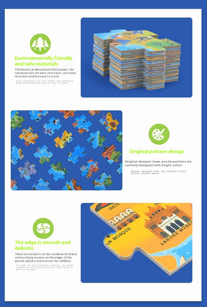 Plane Animal Puzzle Children's Puzzle Paper Toys One Piece