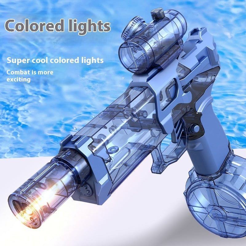 Fire Rat Electric Water Pistol Cool Light Full Automatic Water Spray Gun Summer Toy Sports