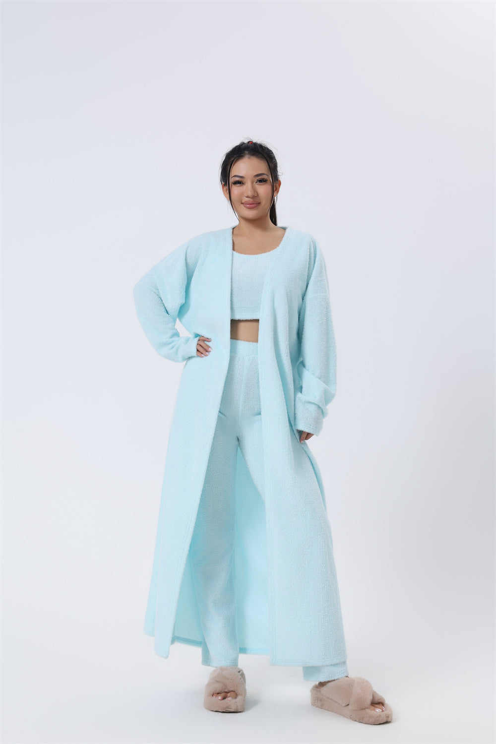 Cozy Pajama Set, 3 Piece Lounge Set, Cute Loungewear, Warm Suit Sets, Matching Set