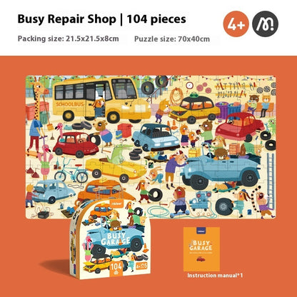 Plane Animal Puzzle Children's Puzzle Paper Toys One Piece