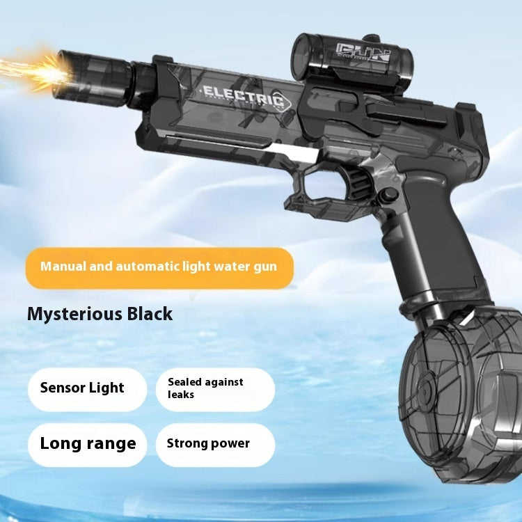 Fire Rat Electric Water Pistol Cool Light Full Automatic Water Spray Gun Summer Toy Sports