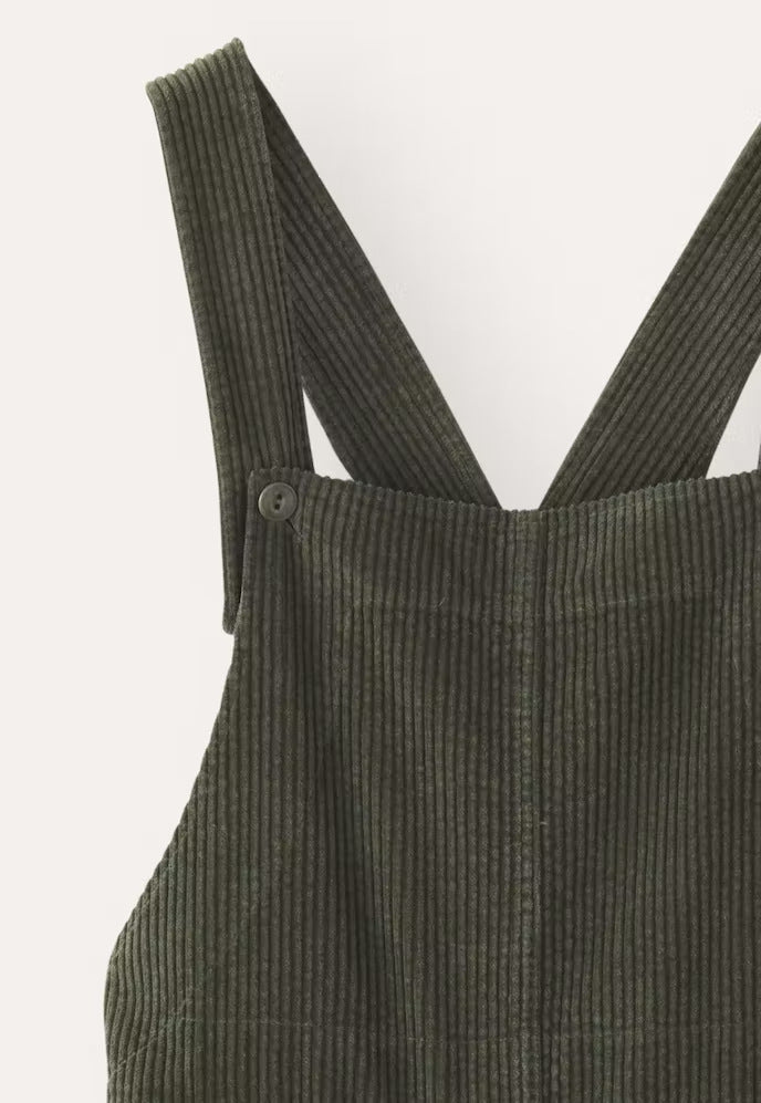Corduroy Bib Overalls With Buttons And Pockets Fashion Casual Jumpsuit