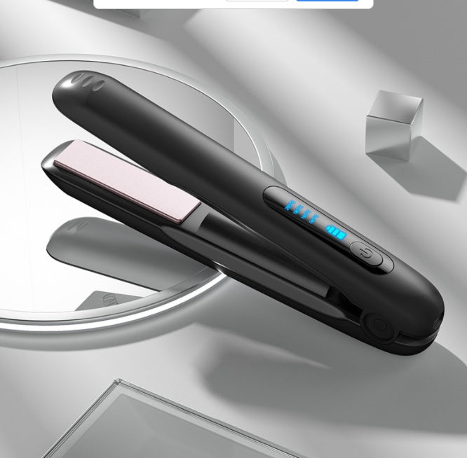 Wireless Hair Straightener Flat Iron Mini 2 IN 1 Roller USB 5000mAh Max 200 Degree Portable