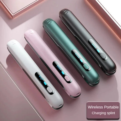 Wireless Hair Straightener Flat Iron Mini 2 IN 1 Roller USB 5000mAh Max 200 Degree Portable