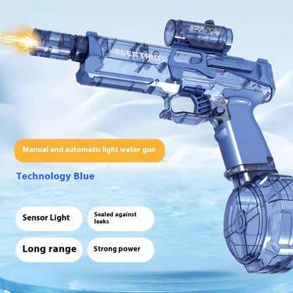 Fire Rat Electric Water Pistol Cool Light Full Automatic Water Spray Gun Summer Toy Sports