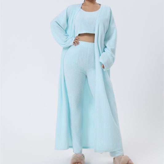 Cozy Pajama Set, 3 Piece Lounge Set, Cute Loungewear, Warm Suit Sets, Matching Set