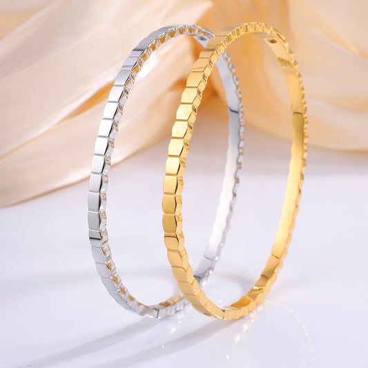 Ins Irregular Honeycomb-shaped Bracelet Fashion Minimalist Titanium Steel Bracelet Women's Jewelry