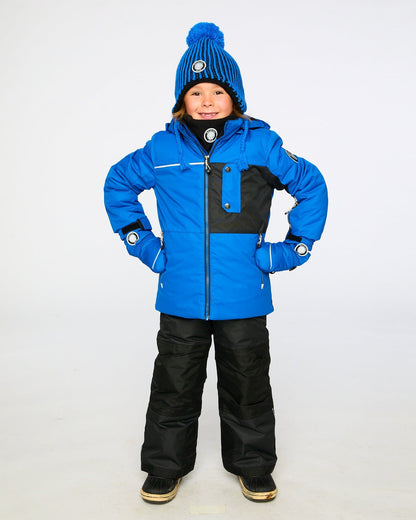 Two-Piece Play Snowsuit With Contrast Jacket Black-1