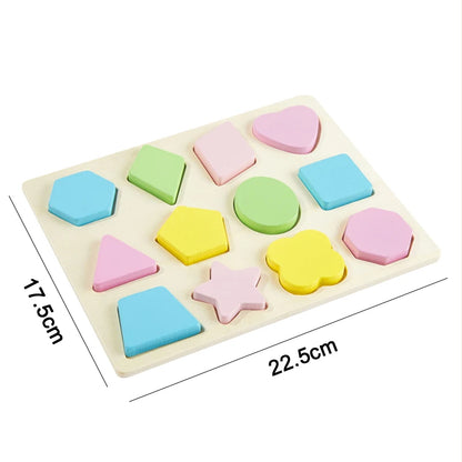 Montessori Baby Toys Kids 3D Wooden Puzzles Early Learning Baby Games Toys